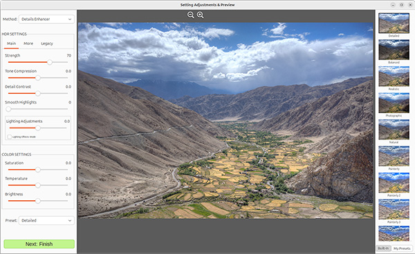 Photomatix for Linux screenshot