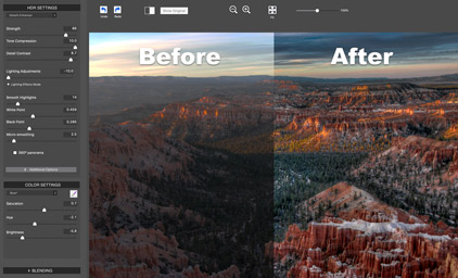 Choose from four HDR styles to get the look you want